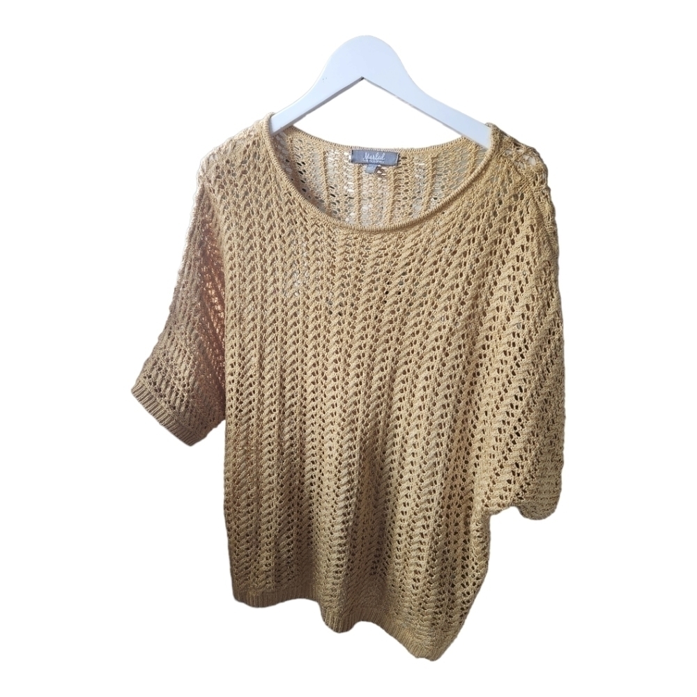 Marled Crochet Sweater Size L